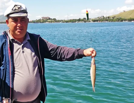 Fishing in Lake Sevan