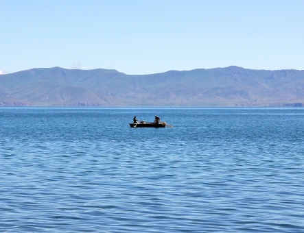 Fishing in Lake Sevan