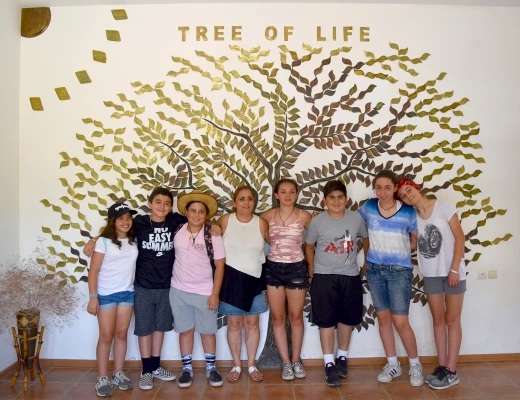 Посадка деревьев в питомнике Карин