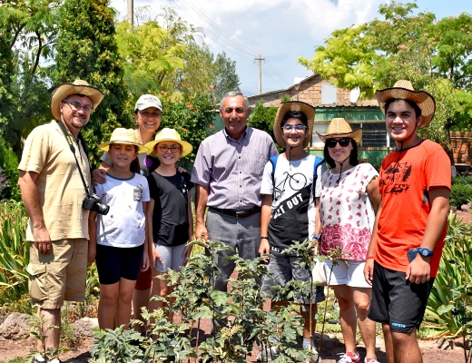 Посадка деревьев в питомнике Карин