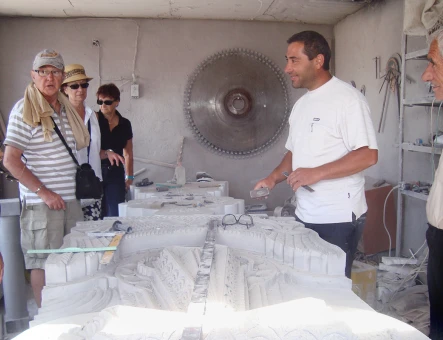 Khachkar carving master class in Noratus