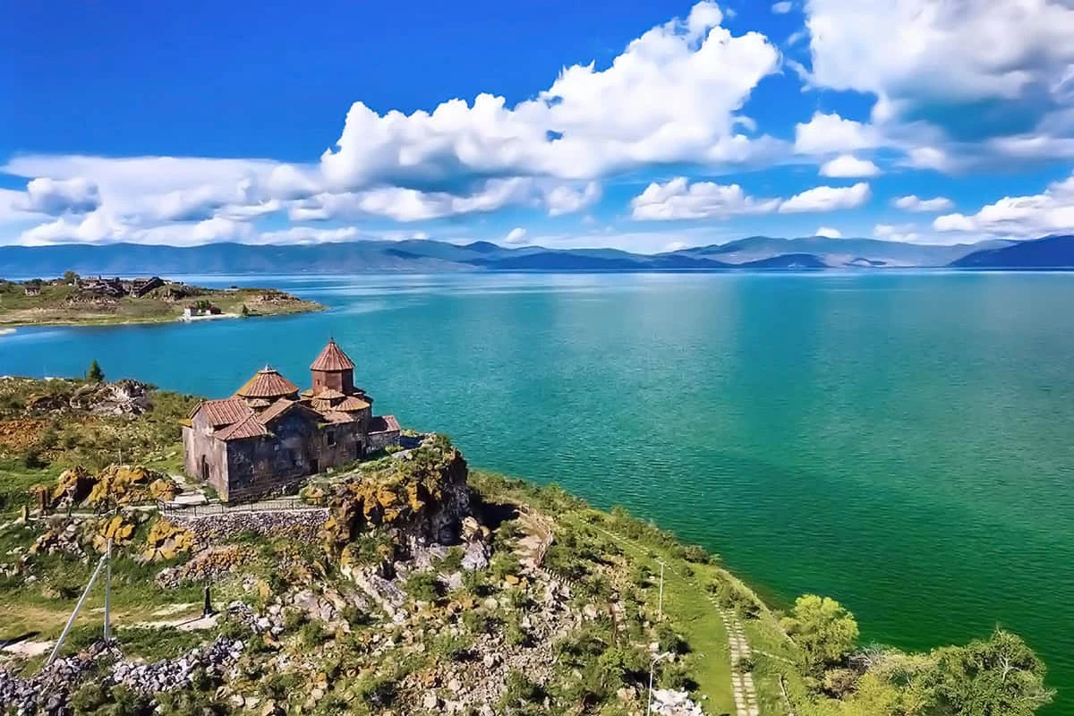A bird's-eye view of Lake Sevan The best resorts of Armenia: Tsaghkadzor, Sevan, Dilijan and more: A bird's-eye view of Lake Sevan