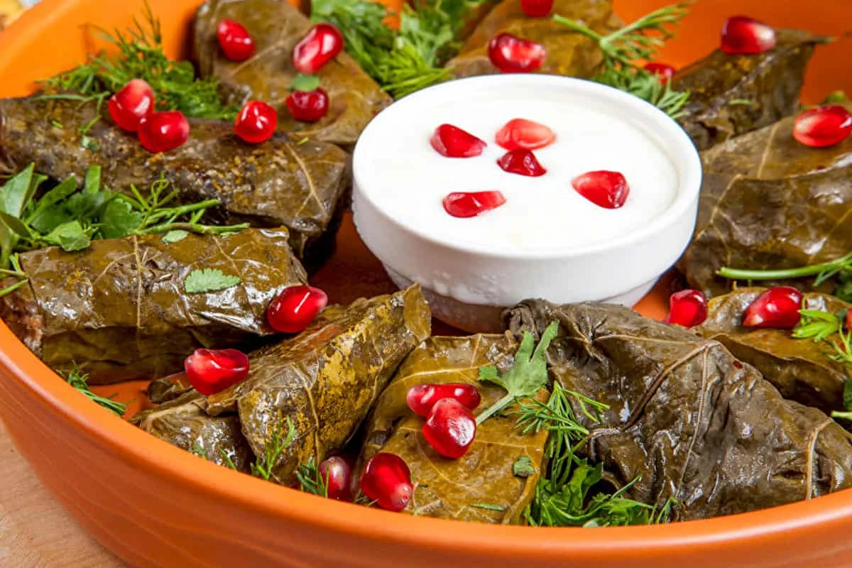 Dolma with grape leaves Armenian culture – unique traditions of the Armenian people: Dolma with grape leaves