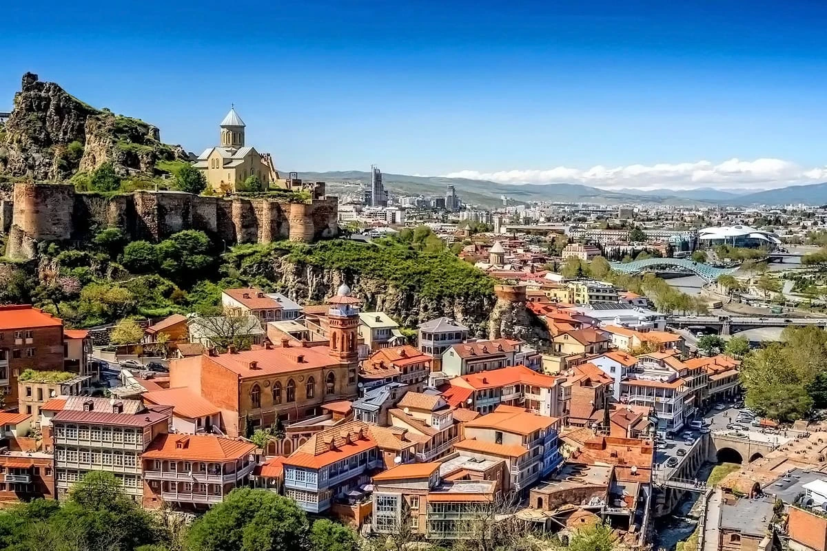 Where to go from Yerevan for a day – 30 best places: Panoramic View of Tbilisi and the Narikala Fortress