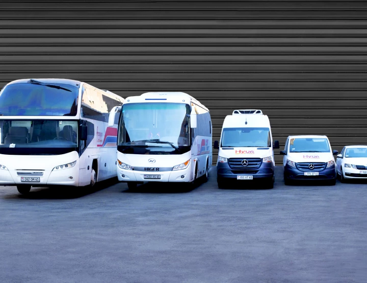 The transportation parade is open: all vehicles and drivers are on duty! Travel around Armenia with Hyur Service