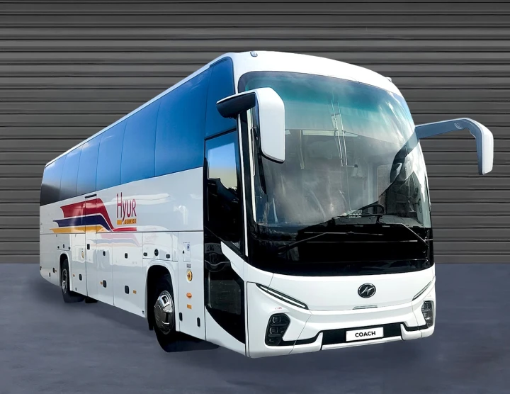 Coach Bus (50 passengers, 50 luggages), Air Conditioner, Fridge, Monitors, Audio and Video System with USB, Microphone