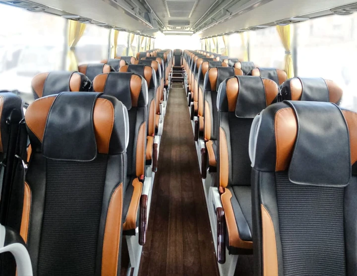 Pullman grande (50 persone, 50 bagagli), Condizionatore, Frigo, Monitora, Sistema Audio/Video con USB e microfono