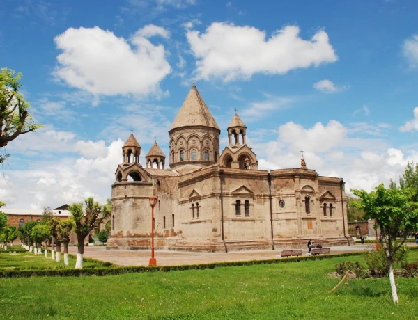 Echmiadzin Cathedral, St. Hripsime, St. Gayane, Gata making, Voskeni wine factory